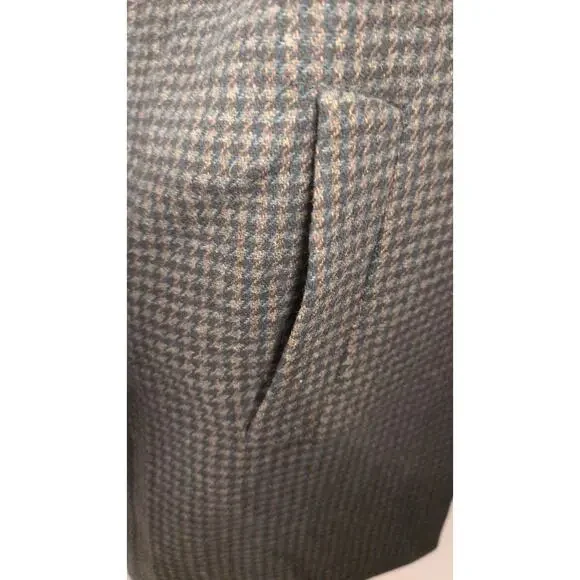 Zara Houndstooth Heritage Oversized Wool Blend Coat Blazer - Picture 4 of 12